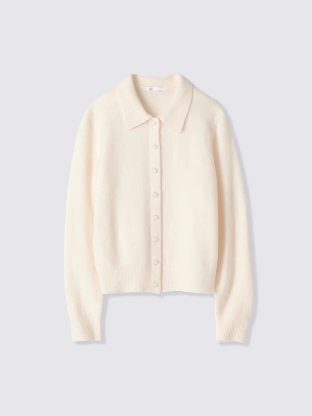 NWT cozy cream polo cardigan GU
